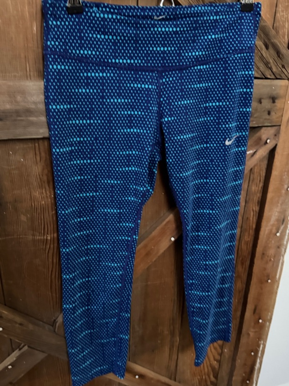 Nike Blue and Aqua Dot-Print Leggings
